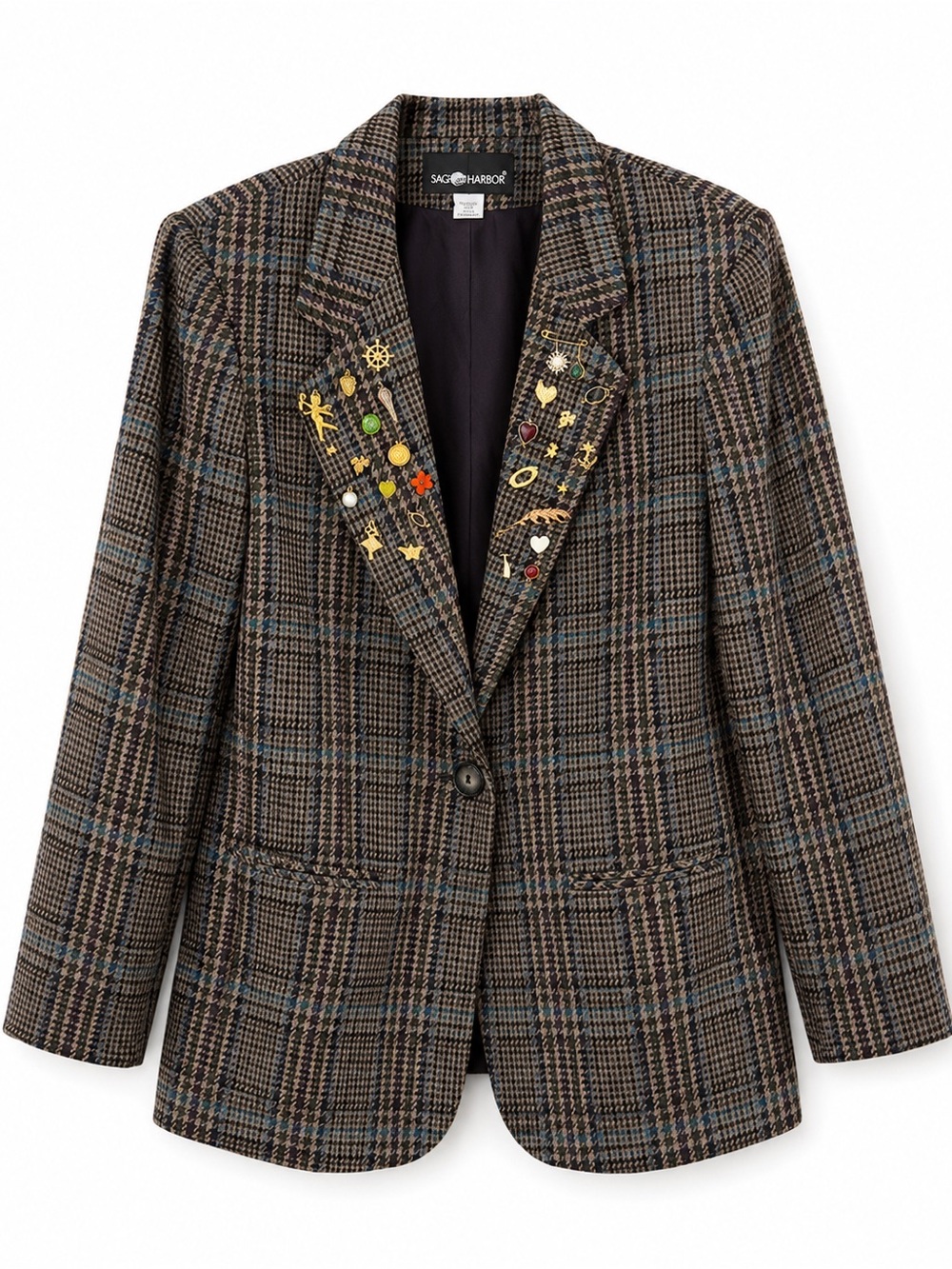 One-of-a-Kind Upcycled Vintage Charm Blazer - Picture 2 of 10